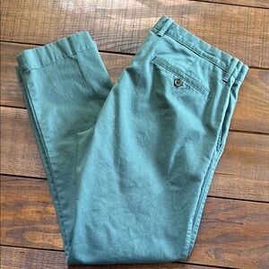 J.Crew Flex Re-Imagined Slim Green Pants, 33/30